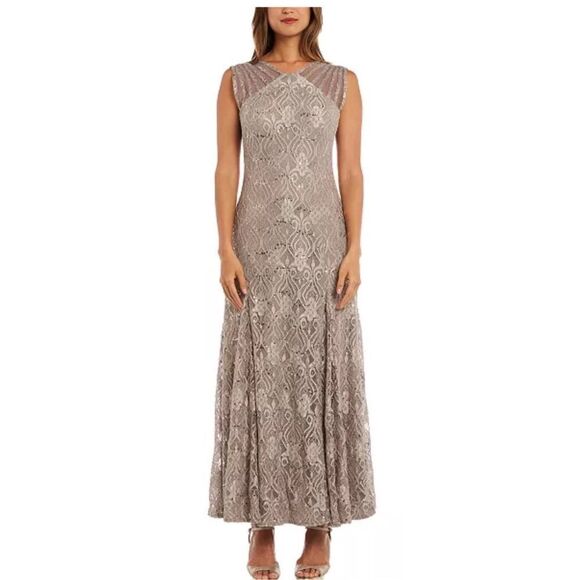 R.M Richards Sequins Lace Gown - Picture 1 of 10